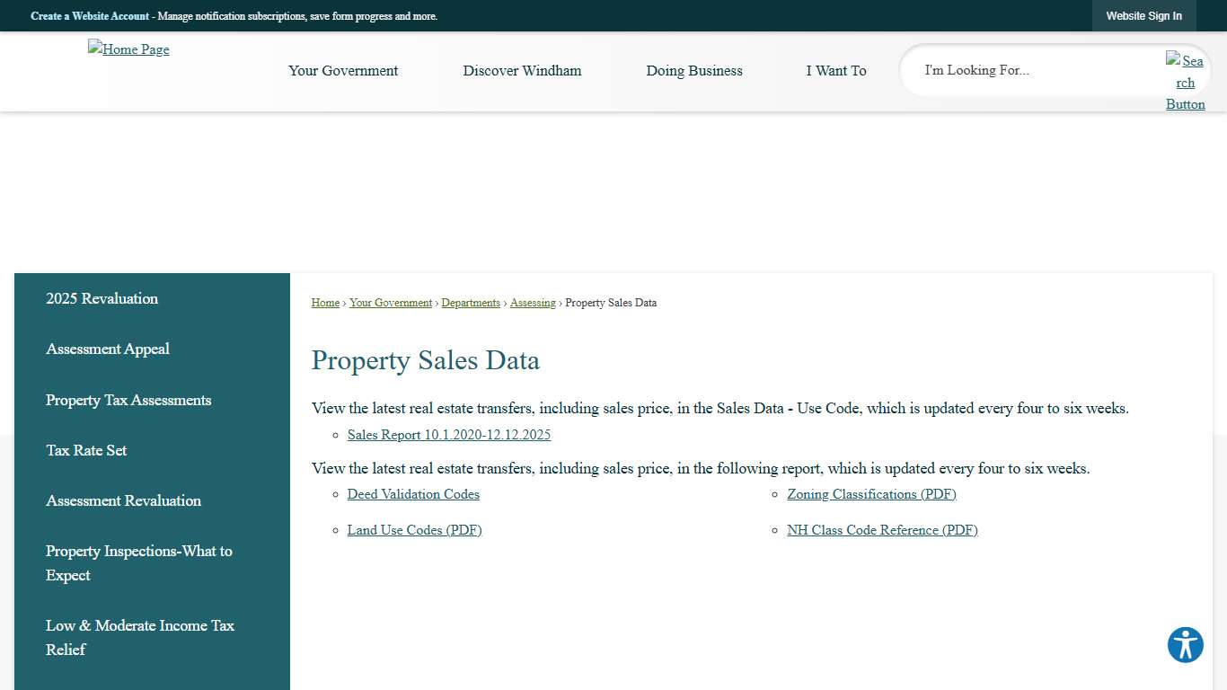 Property Sales Data | Windham, NH